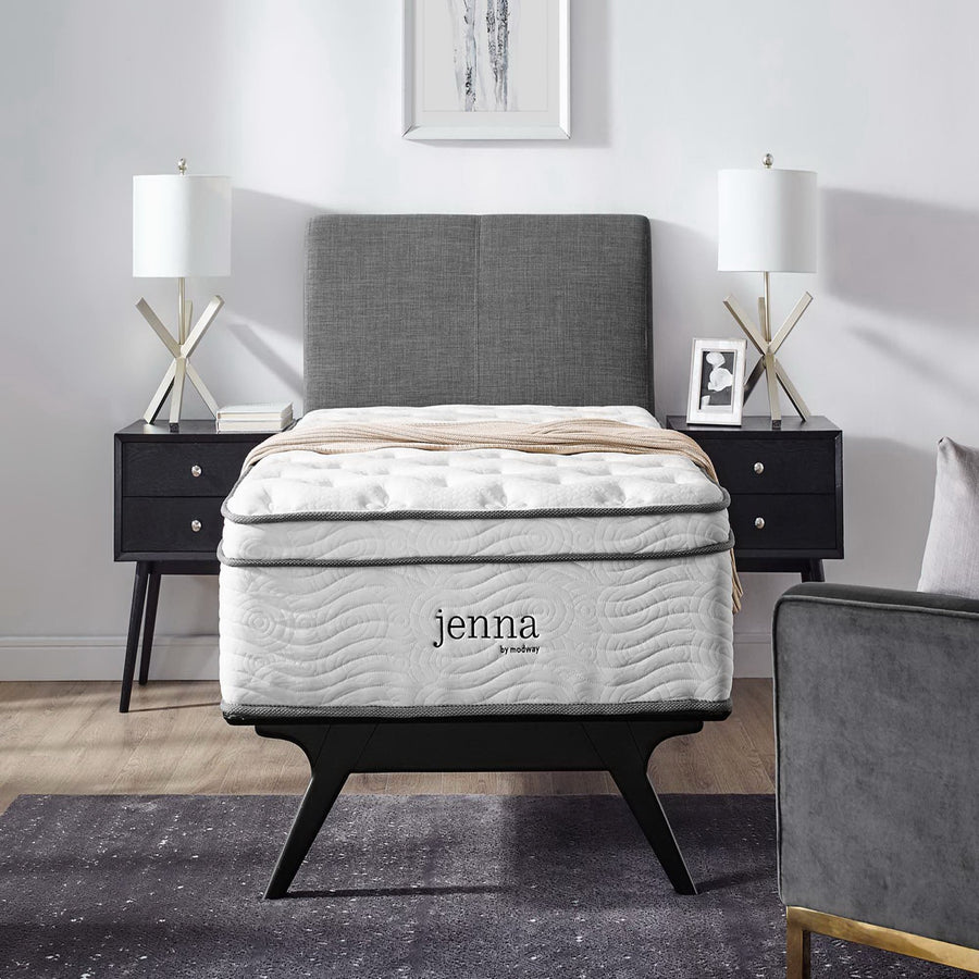 Aria 14" Innerspring and Foam Twin Mattress in White