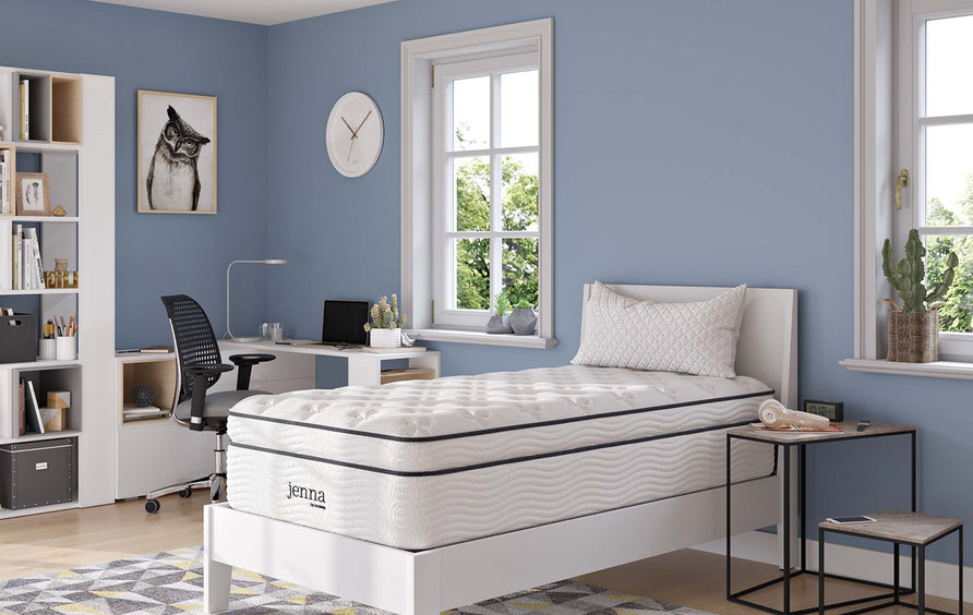 Aria 14" Innerspring and Foam Twin Mattress in White