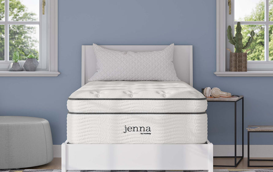 Aria 14" Innerspring and Foam Twin Mattress in White