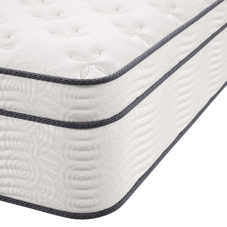 Aria 14" Innerspring and Foam Twin Mattress in White