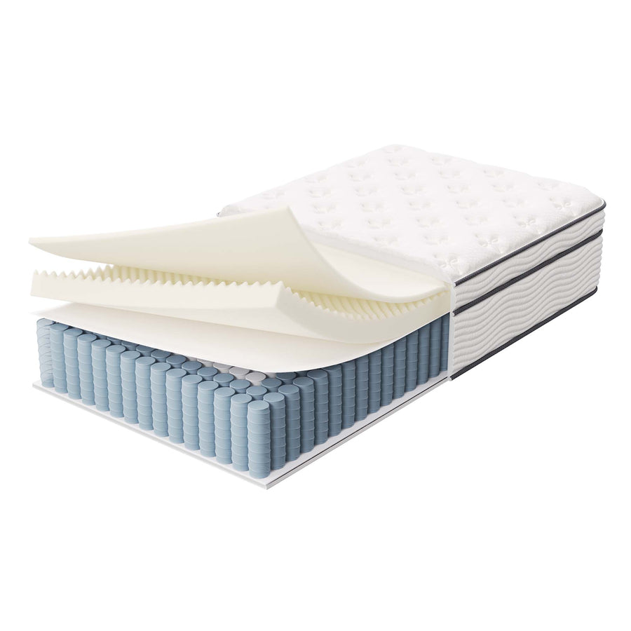 Aria 14" Innerspring and Foam Twin Mattress in White