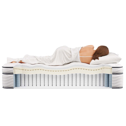 Jenna 14" Innerspring and Foam Twin Mattress by Furniture for America