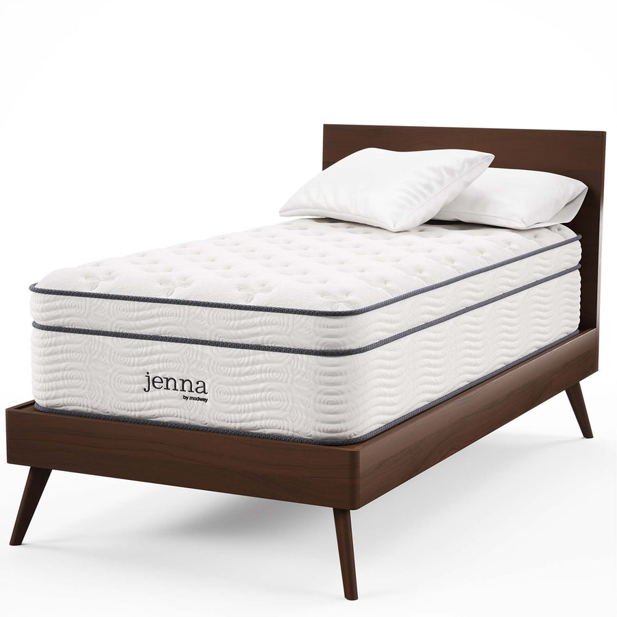 Aria 14" Innerspring and Foam Twin Mattress in White