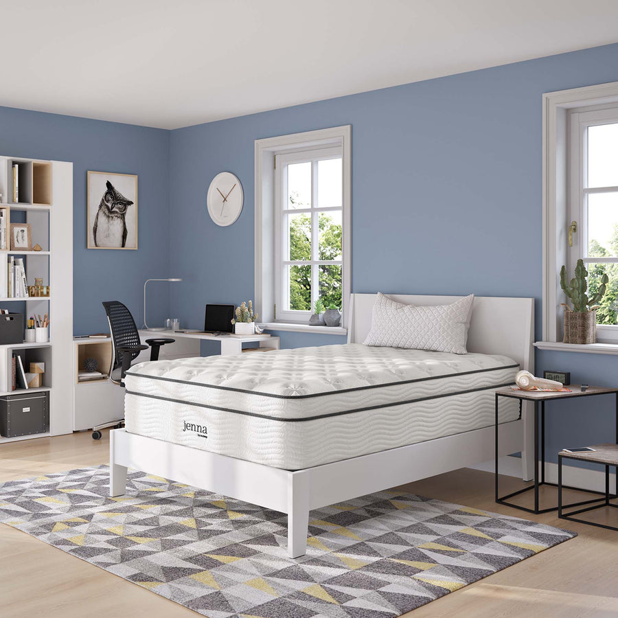 Aria 14" Innerspring and Foam Full Mattress in White