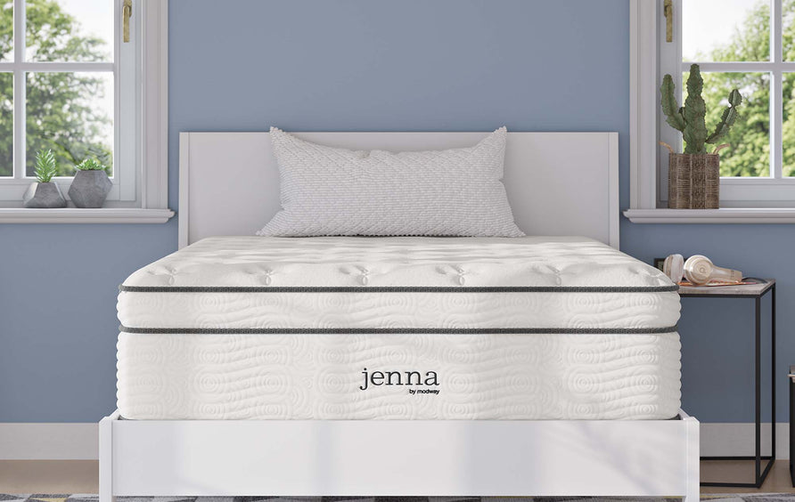 Aria 14" Innerspring and Foam Full Mattress in White