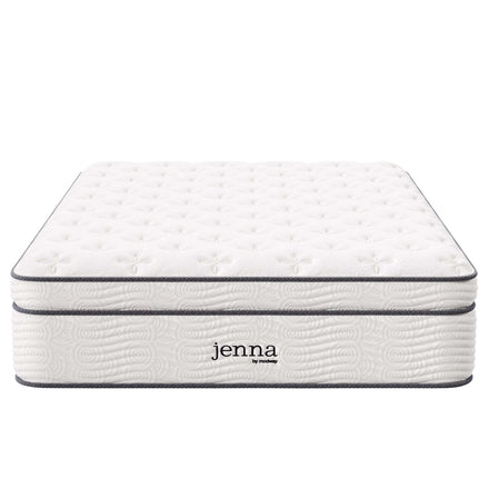 Jenna 14" Innerspring and Foam Full Mattress in White