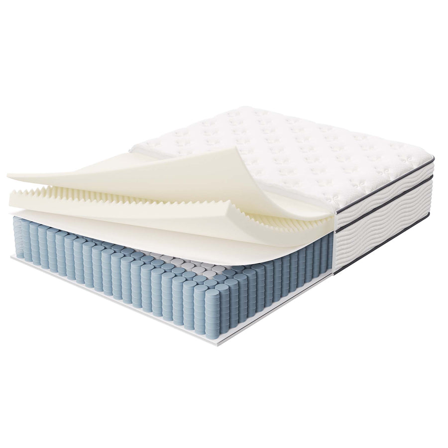 Aria 14" Innerspring and Foam Full Mattress in White