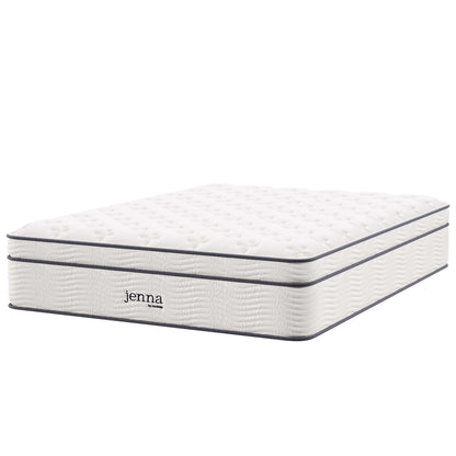 Jenna 14" Innerspring and Foam Queen Mattress by Furniture for America
