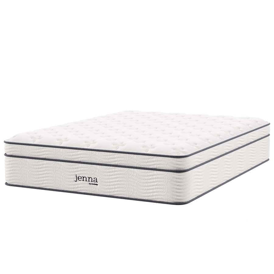 Aria 14" Innerspring and Foam Queen Mattress in White