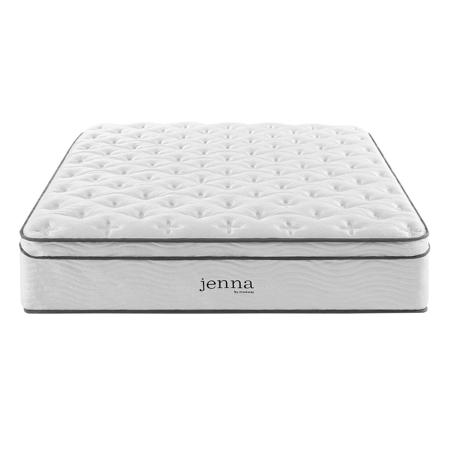 Aria 14" Innerspring and Foam Queen Mattress in White