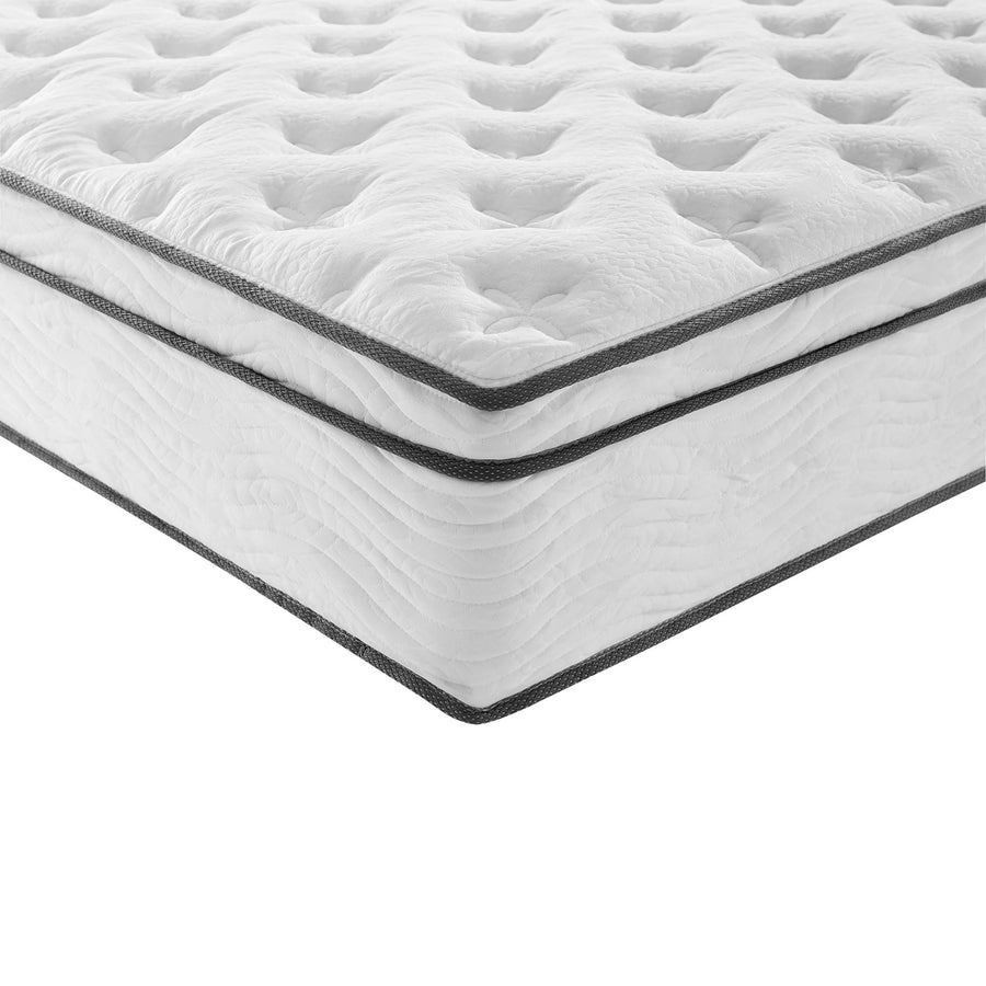Aria 14" Innerspring and Foam Queen Mattress in White