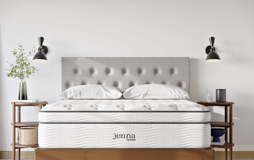 Aria 14" Innerspring and Foam Queen Mattress in White