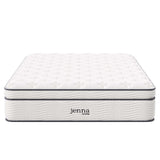 Aria 14" Innerspring and Foam Queen Mattress in White