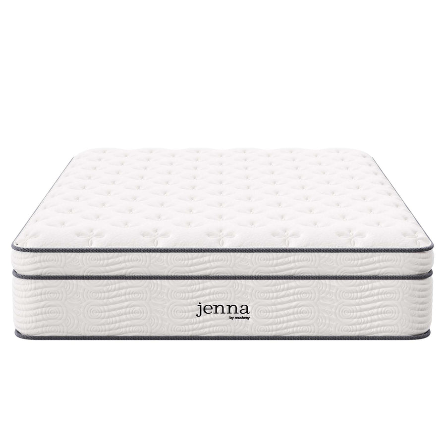 Aria 14" Innerspring and Foam Queen Mattress in White