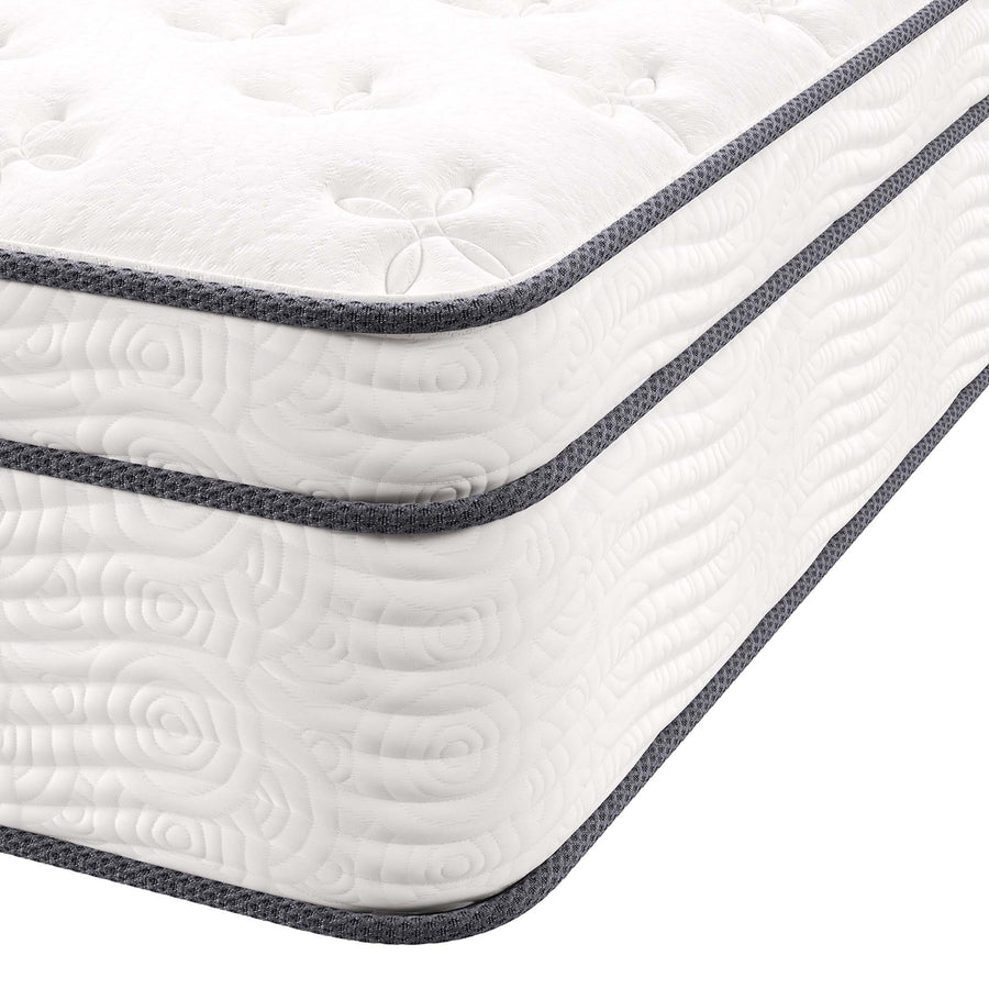 Aria 14" Innerspring and Foam Queen Mattress in White