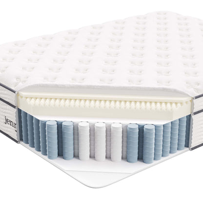 Jenna 14" Innerspring and Foam Queen Mattress by Furniture for America