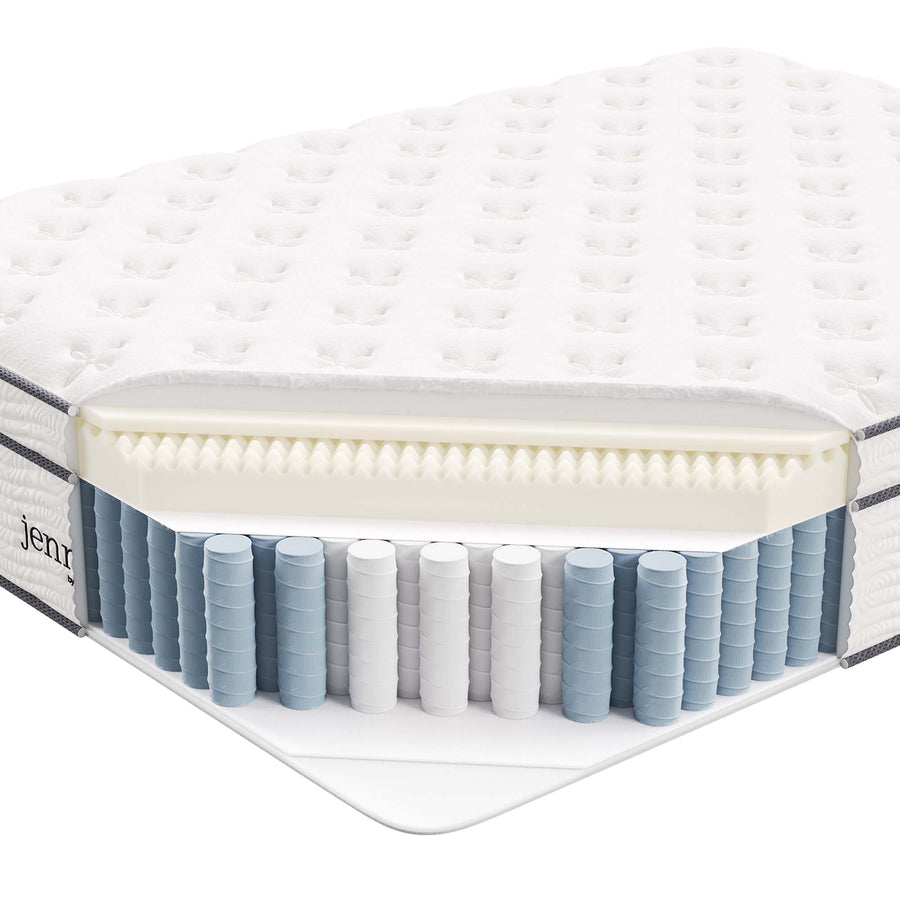 Aria 14" Innerspring and Foam Queen Mattress in White