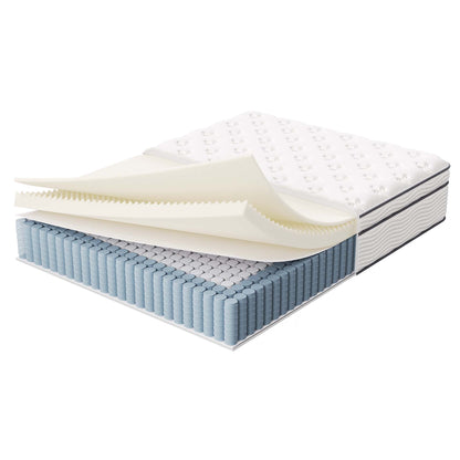 Jenna 14" Innerspring and Foam Queen Mattress by Furniture for America