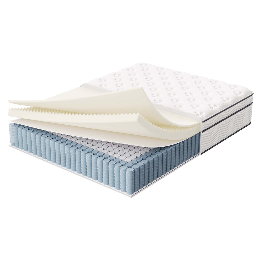 Aria 14" Innerspring and Foam Queen Mattress in White