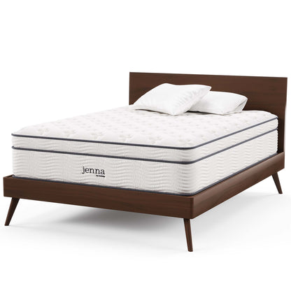 Jenna 14" Innerspring and Foam Queen Mattress by Furniture for America