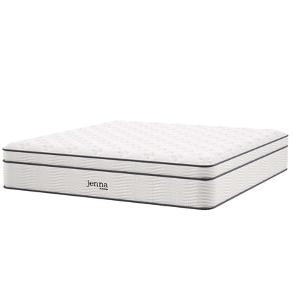 Jenna 14" Innerspring and Foam King Mattress by Furniture for America