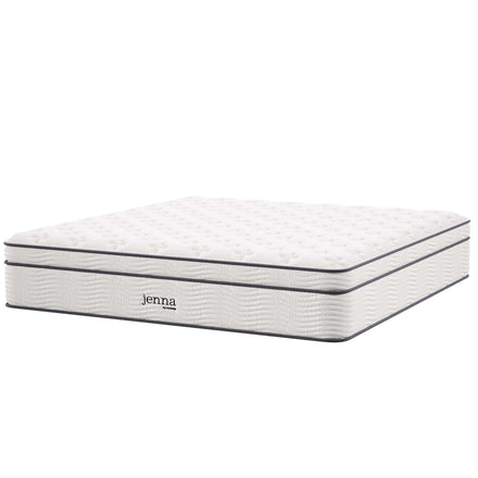 Jenna 14" Innerspring and Foam King Mattress in White