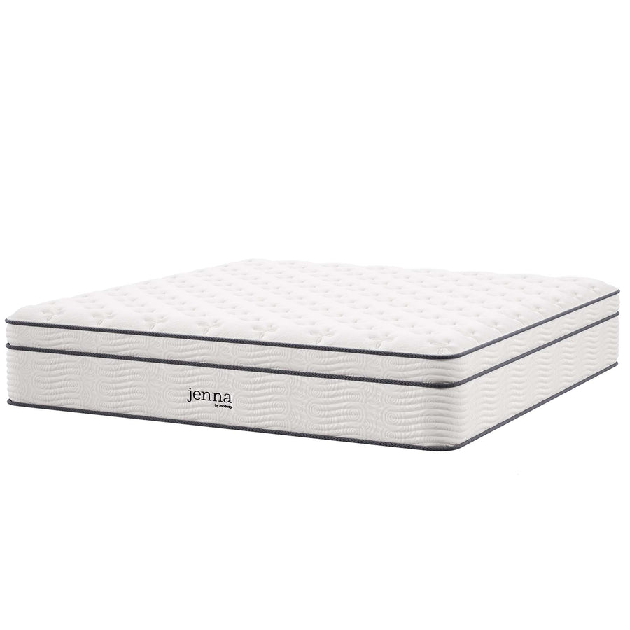 Aria 14" Innerspring and Foam King Mattress in White