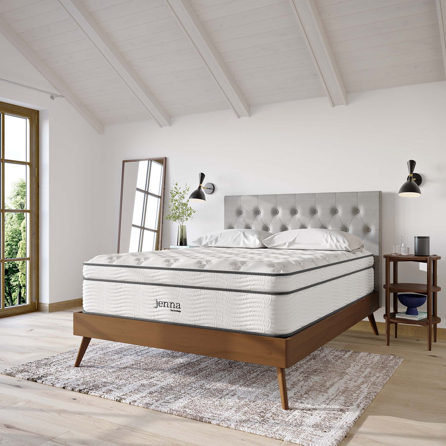 Aria 14" Innerspring and Foam King Mattress in White