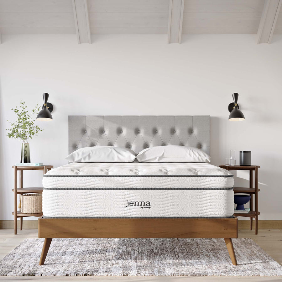 Aria 14" Innerspring and Foam King Mattress in White