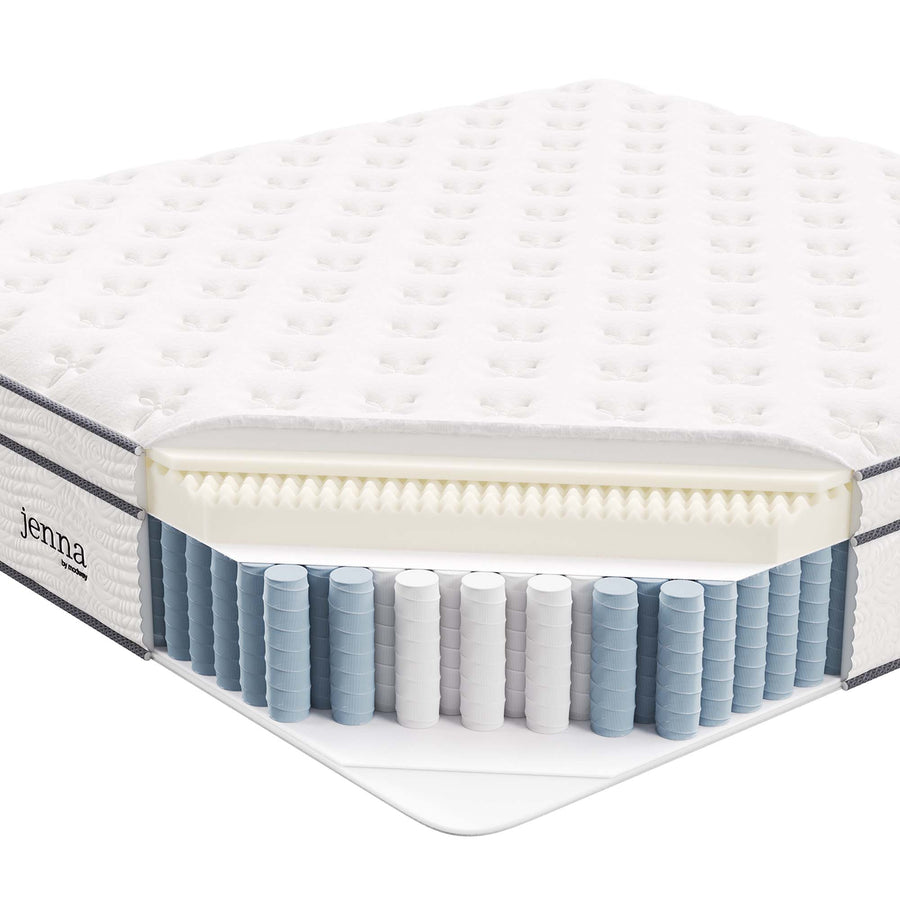 Aria 14" Innerspring and Foam King Mattress in White