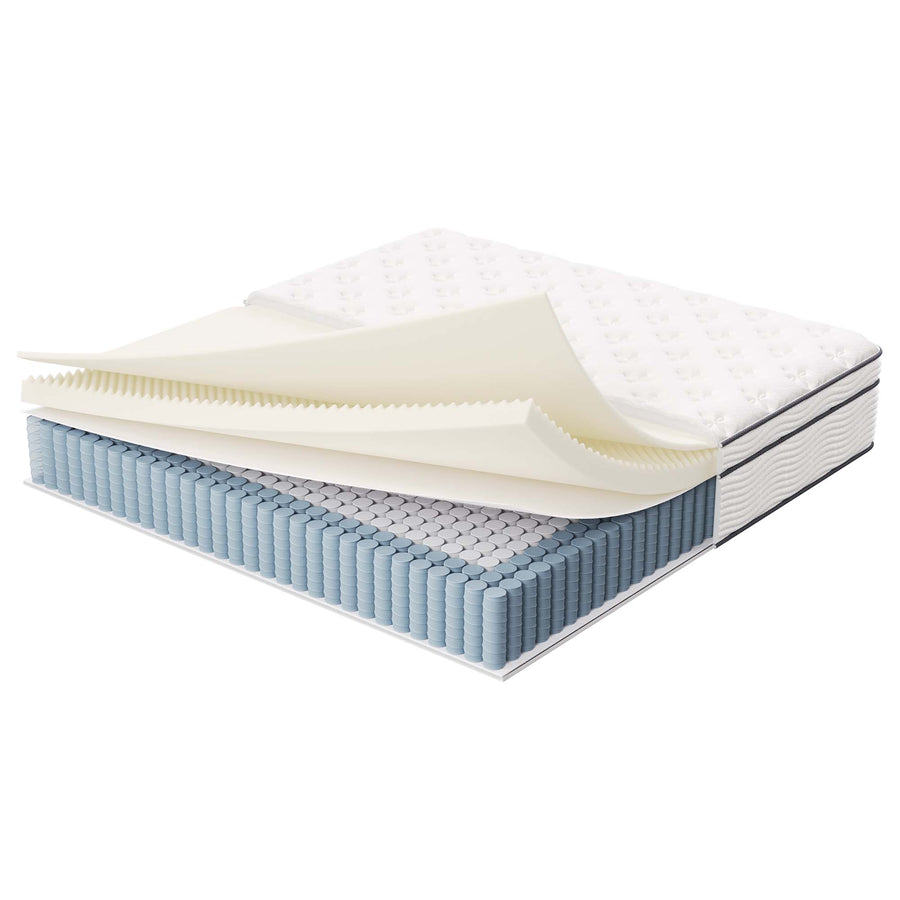 Aria 14" Innerspring and Foam King Mattress in White