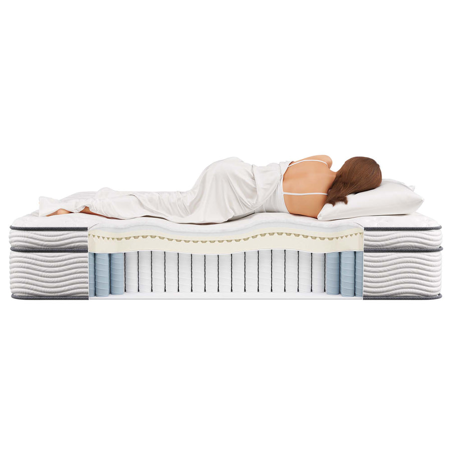 Aria 14" Innerspring and Foam King Mattress in White