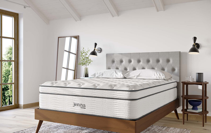 Aria 14" Innerspring and Foam California King Mattress in White