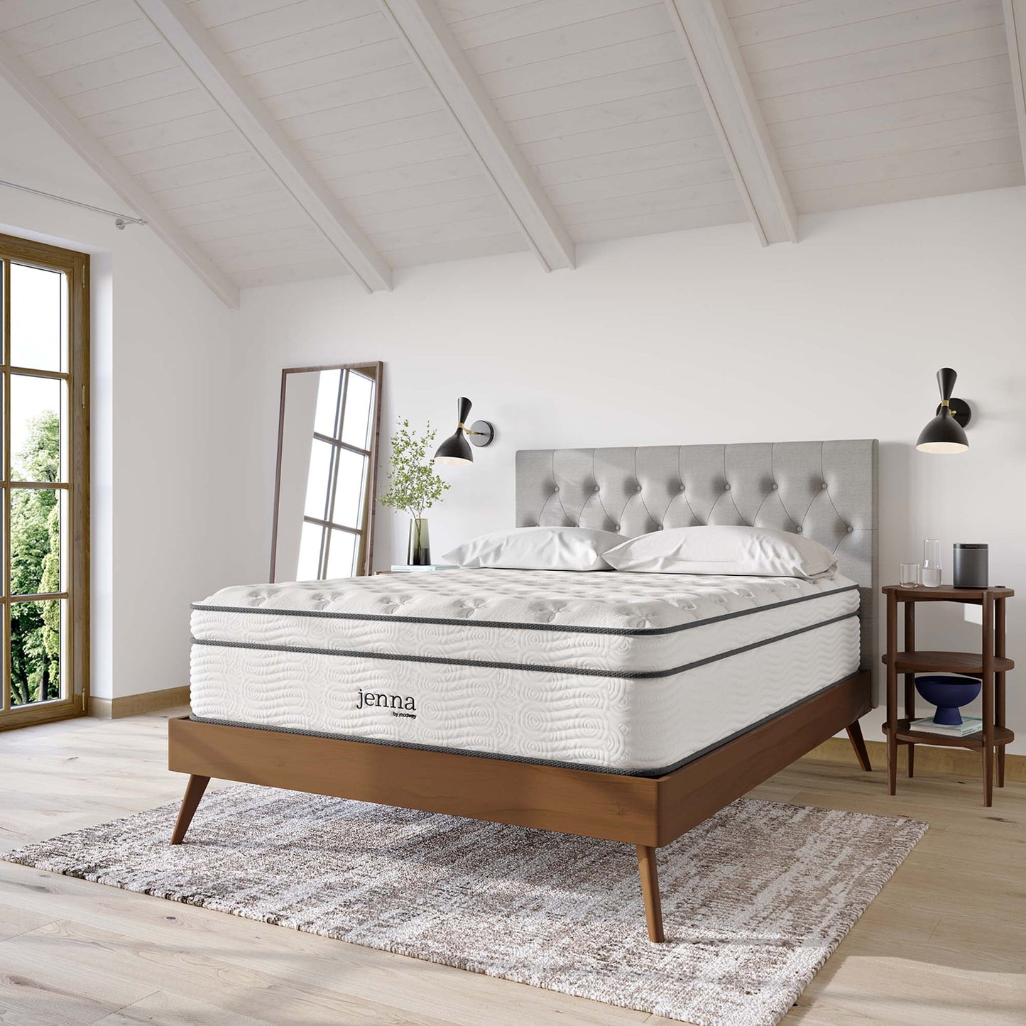 Jenna 14" Innerspring and Foam California King Mattress by Furniture for America