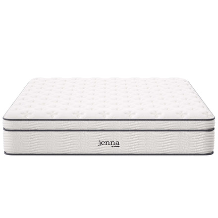 Jenna 14" Innerspring and Foam California King Mattress in White