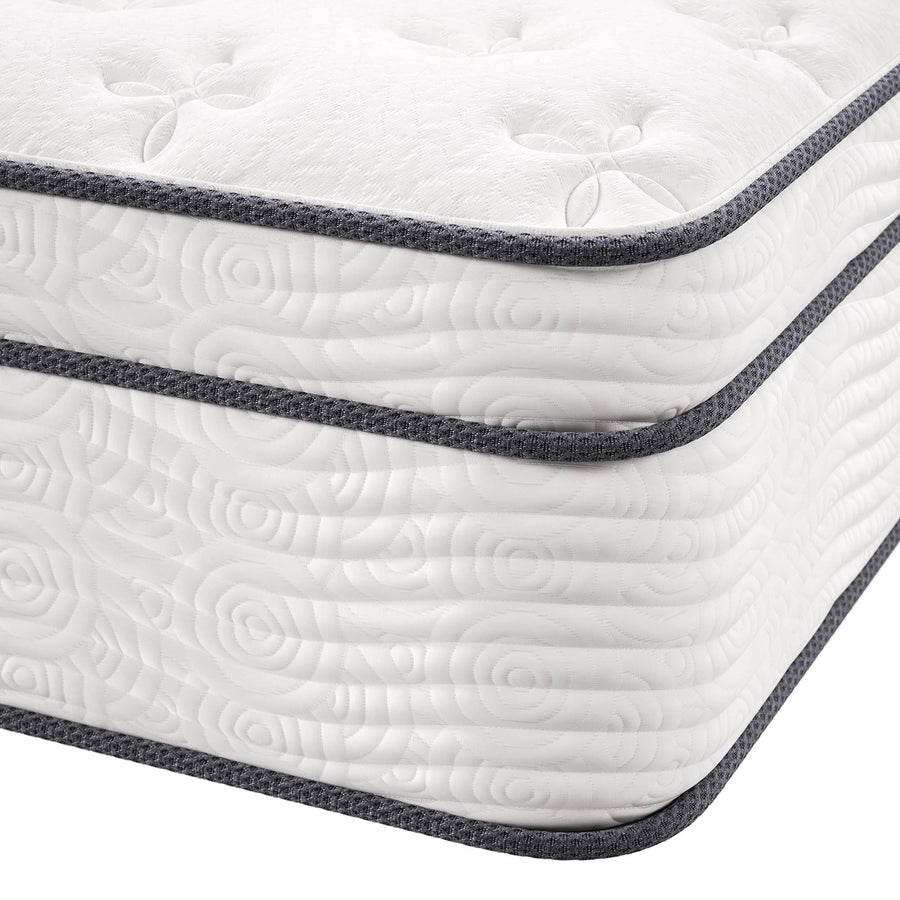 Aria 14" Innerspring and Foam California King Mattress in White