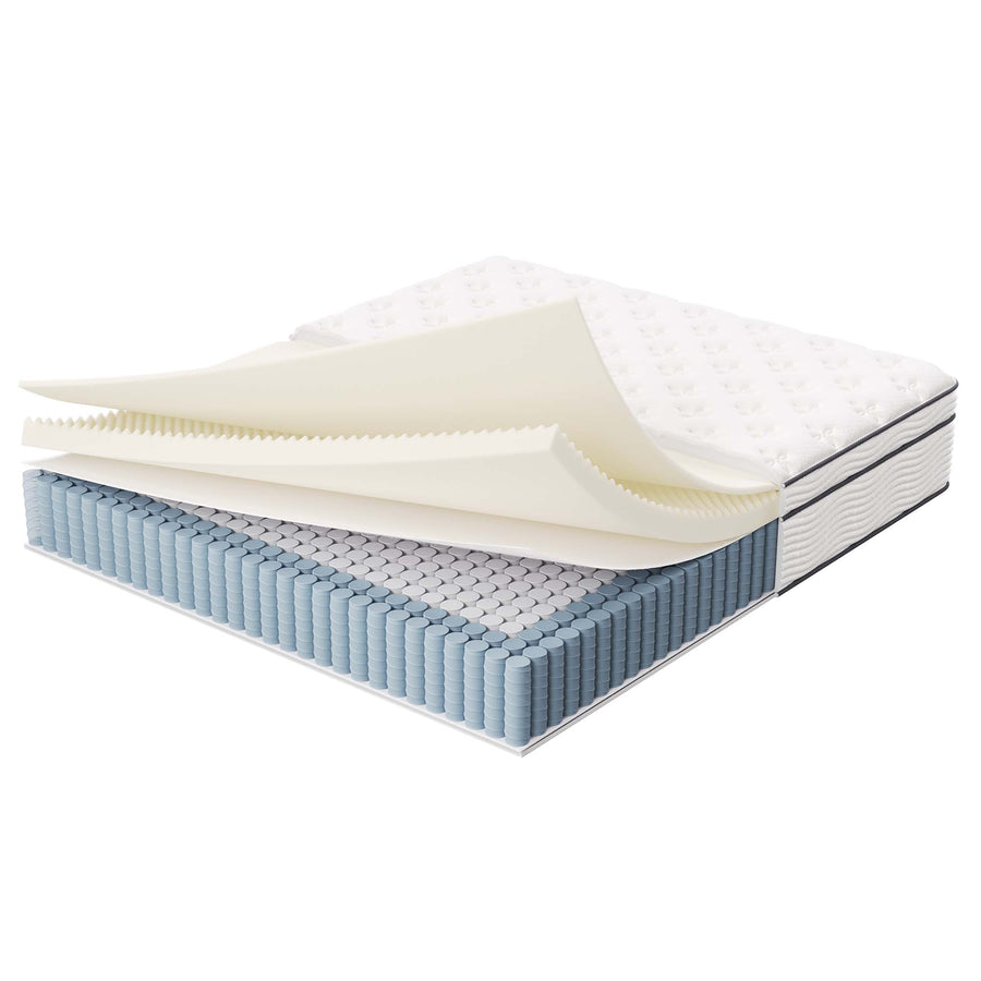 Aria 14" Innerspring and Foam California King Mattress in White