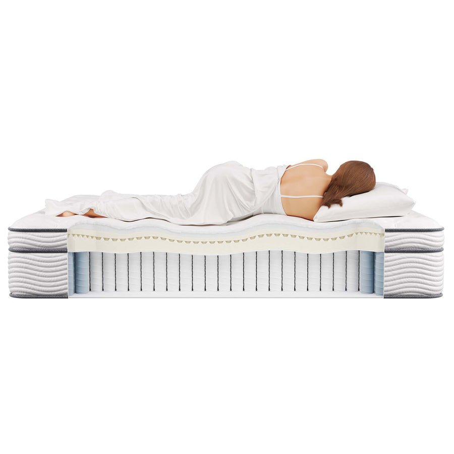 Aria 14" Innerspring and Foam California King Mattress in White