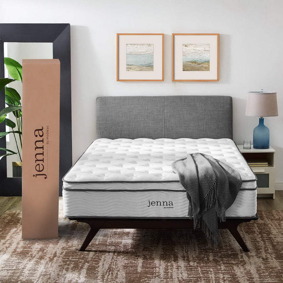 Aria 14" Innerspring and Foam California King Mattress in White