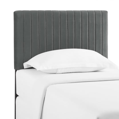 Keira Performance Velvet Twin Headboard by Furniture For America