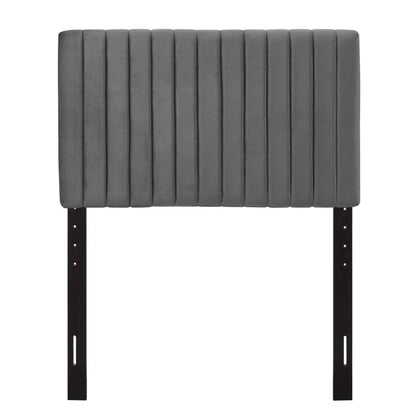 Keira Performance Velvet Twin Headboard by Furniture For America