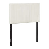 Meadow Performance Velvet Twin Headboard in Ivory