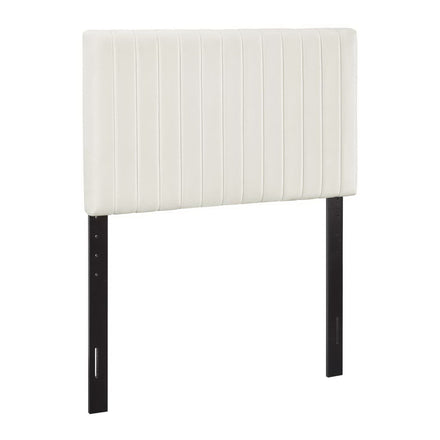 Keira Performance Velvet Twin Headboard in Ivory