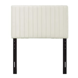 Meadow Performance Velvet Twin Headboard in Ivory