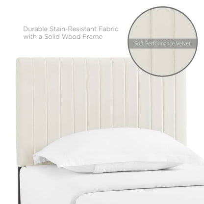Keira Performance Velvet Twin Headboard by Furniture For America