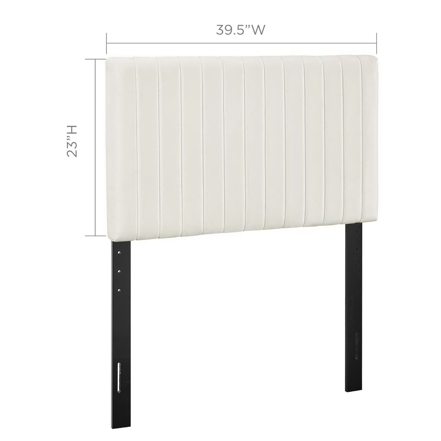 Keira Performance Velvet Twin Headboard by Furniture For America