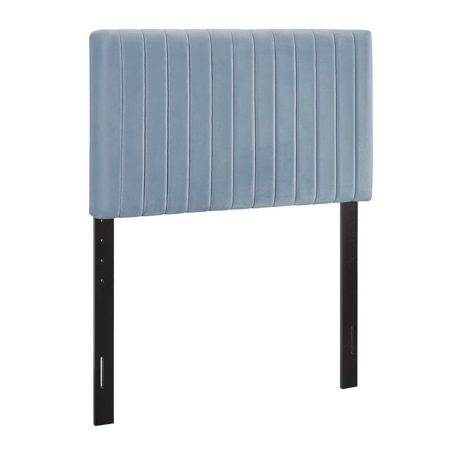 Meadow Performance Velvet Twin Headboard in Light Blue