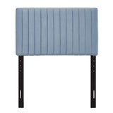 Meadow Performance Velvet Twin Headboard in Light Blue