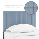 Meadow Performance Velvet Twin Headboard in Light Blue