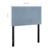 Meadow Performance Velvet Twin Headboard in Light Blue